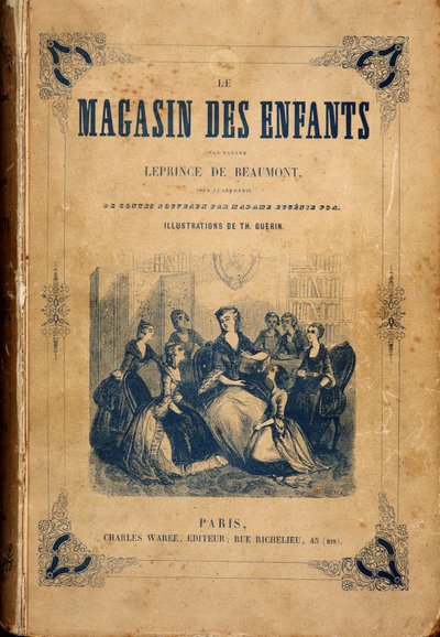 Gouvernante entourée de jeunes filles - dans « Le magasin des enfants » de Mme Leprince de Beaumont, ill. Guérin, Warée - Th. (after) Guerin