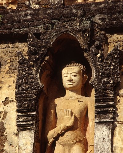 Bouddha sur Chedi, période de Davaravati - Thai School