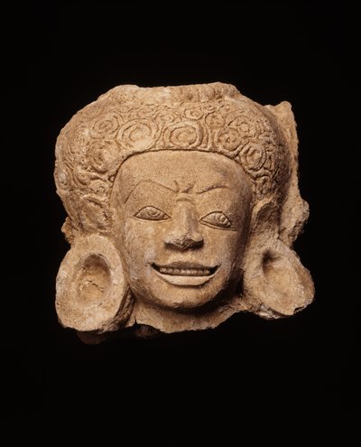 Tête de démon, de Chedi Chula Pathom, période de Davaravati - Thai School