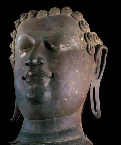 Tête géante de Bouddha, style Lanna - Thai School