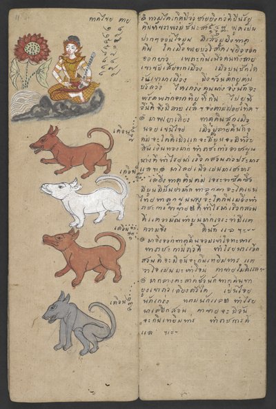 Or 16455 f.11r, Animaux du Zodiaque, de Phrommachat - Thai School