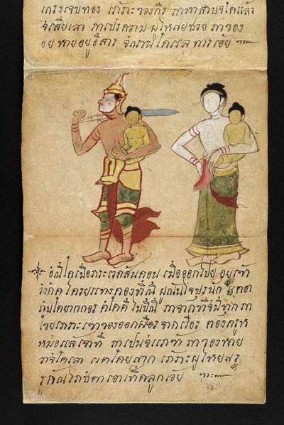 Satra. Sur la divination et les conseils pour une vie heureuse et saine (livre pliant en papier) - Thai School