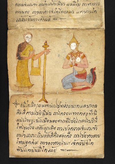 Satra sur la divination et les conseils pour une vie heureuse et saine (livre plié en papier) - Thai School