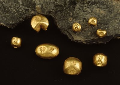 Pièces de monnaie en or de vingt-deux carats du règne du roi Rama IV - Thai School