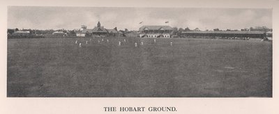 Le terrain de cricket de Hobart, Tasmanie, Australie, 1912 - The Sydney Daily Telegraph