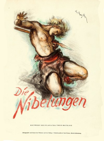 Affiche du film Die Nibelungen: Siegfried par Fritz Lang, 1924 - Theo Matejko