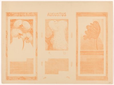 Calendriers pour juillet, août et novembre 1910 - Theo van Hoytema
