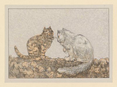 Deux chats sur un mur - Theo van Hoytema