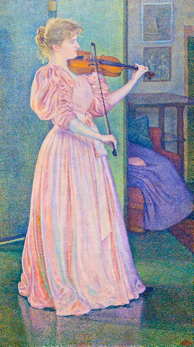 Portrait de la violoniste Irma Sethe - Théo van Rysselberghe