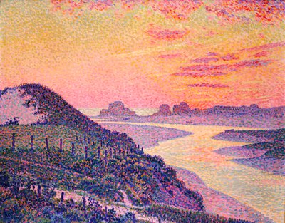 Coucher de soleil à Ambleteuse, Pas-de-Calais, 1899 - Théo van Rysselberghe