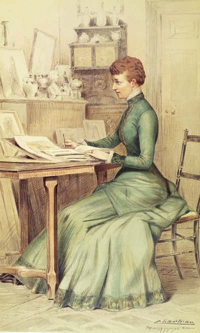 SAR la princesse de Galles (plus tard reine Alexandra) à Marlborough House, de Vanity Fair, 1882 - Theobald Chartran