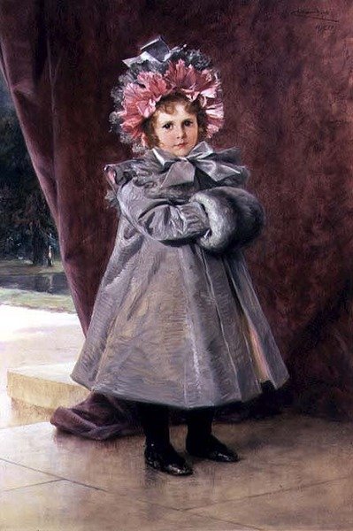 La Promenade: Portrait de Miss Eliza Conkling de New York - Theobald Chartran