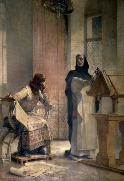 Louis IX (1214-1270), avant de devenir roi de France, étudiait les mathématiques avec Vincent de Beauvais (1190-1264), frère dominicain, à l
