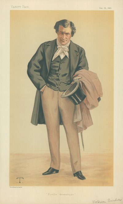 M Victorien Sardou, Ficelle dramatique, 25 décembre 1880, caricature de Vanity Fair - Theobald Chartran
