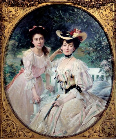 Portrait de Madame Collas et de sa fille Peinture de Théobald Chartran (1849-1907) 1903 Dim. 1,63x1,3 m Paris, musée d