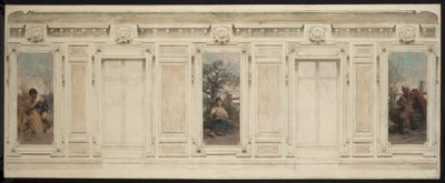 Esquisse pour la salle des mariages de la mairie de Courbevoie : cordonnier, maternité, éducation - Theobald Chartran