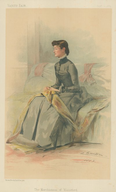 La Marquise de Waterford, 1er septembre 1883, caricature de Vanity Fair - Theobald Chartran