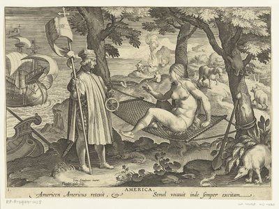 Amerigo Vespucci débarque en Amérique - Theodoor Galle