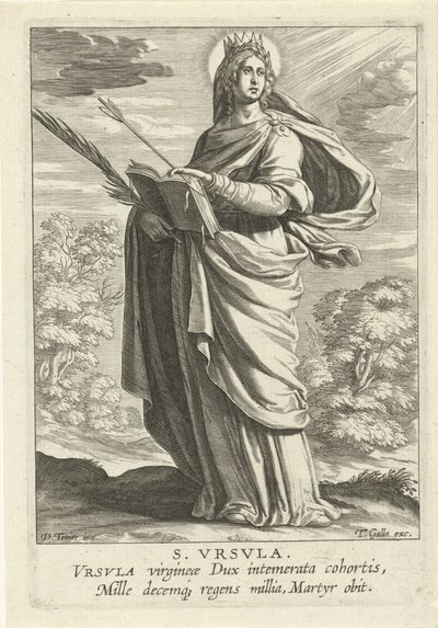 Sainte Ursule (série: Saintes femmes, Speculum Illustratum Virginum) - Theodoor Galle