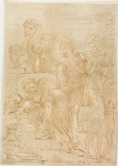 Isaac et Rebecca au puits - Theodoor van Thulden