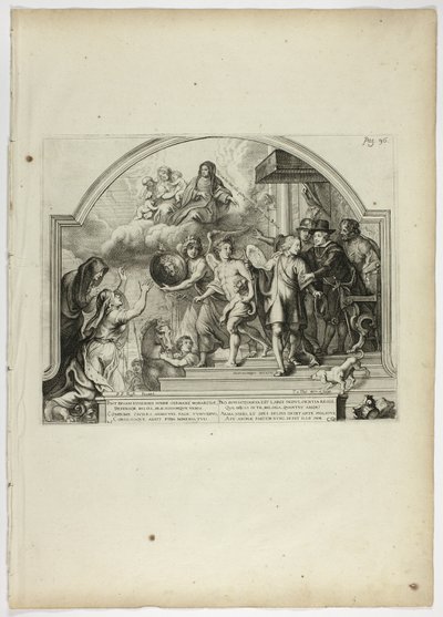 Philip IV nommant le prince Ferdinand gouverneur des Pays-Bas, planche 25 de Casperius Gevartius, Pompa Introitus Honori Serenissimi Principis Ferdinandi (Entrée triomphale du très serein et honorable cardinal-infant Ferdinand) - Theodoor van Thulden