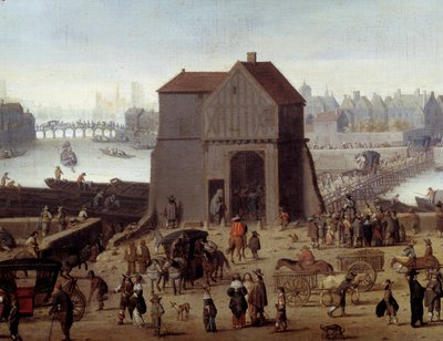 Le quai et le pont de la Tournelle (détail) - Theodor (attr. to) Matham