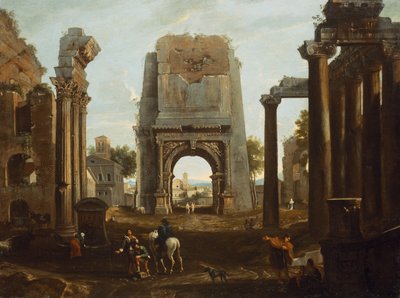Un caprice de ruines romaines avec l