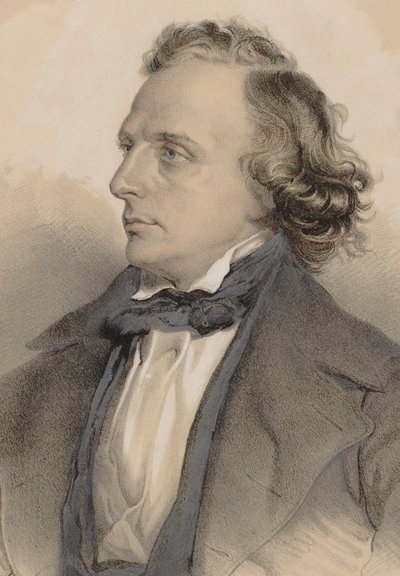 Portrait du pianiste et compositeur Henry Litolff 1818-1891, 1849 - Theodor Brüggemann
