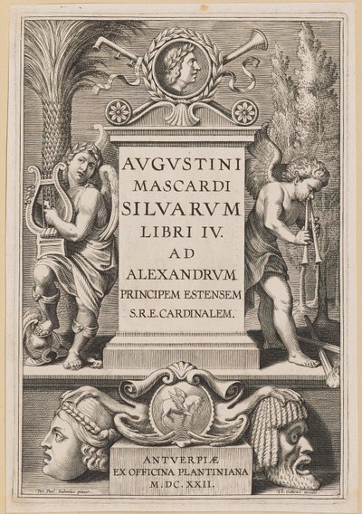 Page de titre pour Agostino Mascardi, Silvarium Libri IV - Theodor Galle after Sir Peter Paul Rubens