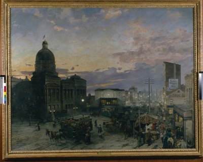 Rue Washington, Indianapolis au crépuscule - Theodor Groll