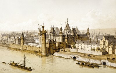 Le Louvre au XVIe siècle, vers 1880 (illustration) - Theodor Josef Hubert Hoffbauer