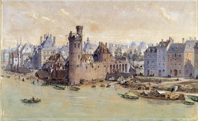 Vue de la tour de Nesles à Paris au XVIIe siècle - Theodor Josef Hubert Hoffbauer