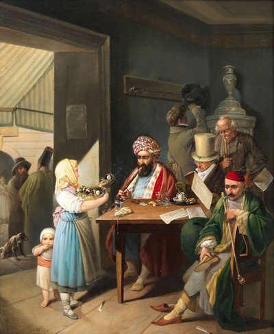 Grecs et Turcs dans un café viennois, 1824 - Theodor Leopold Weller
