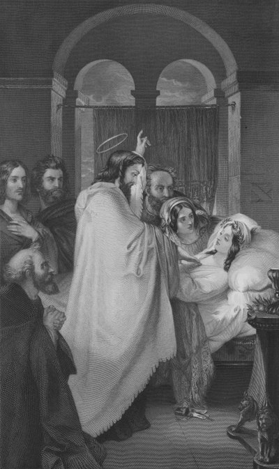 La Résurrection de la fille de Jaïre - Theodor M. von (after) Holst