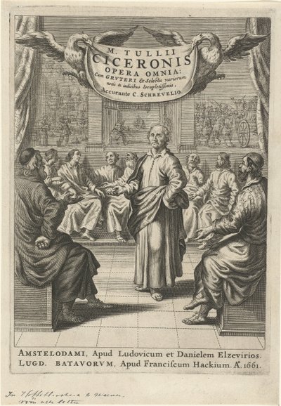 Cicéron et figures discutant - Theodor Matham