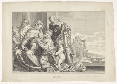 Mariage mystique de sainte Catherine (Caelaturae) - Theodor Matham