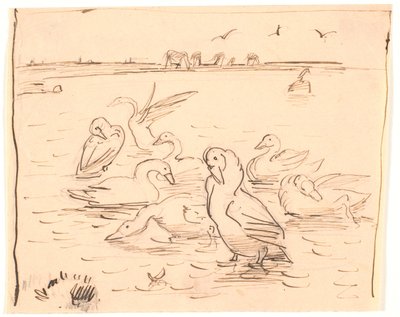 Oies à Saltholm - Theodor Philipsen