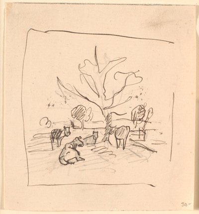 Place de la traite à Dyrehavegård - Theodor Philipsen