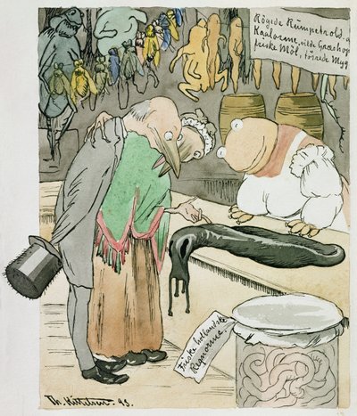 Une boutique de délices - Theodor Kittelsen