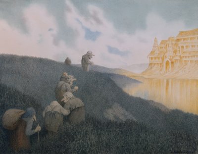 En route pour un festin au château des trolls - Theodor Kittelsen
