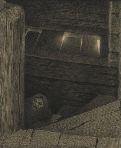 Pesta dans les escaliers - Theodor Kittelsen