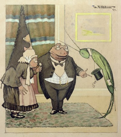 Le jeune M. Green rend visite - Theodor Kittelsen