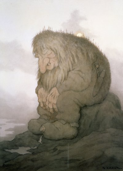 Le troll qui se demande quel âge il a - Theodor Kittelsen