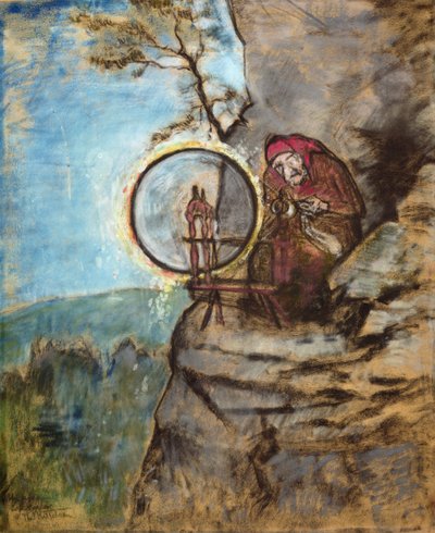La sorcière qui filait des chaussettes pour le vieux Erik - Theodor Kittelsen