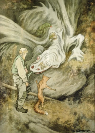 Le monde ne paie pas différemment mon cher dragon - Theodor Kittelsen
