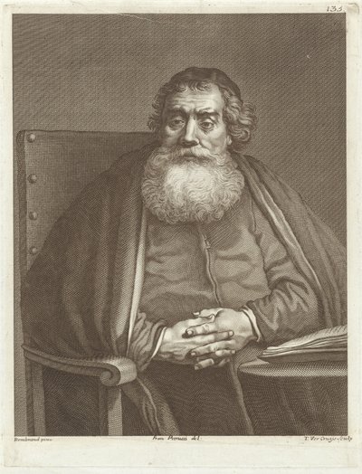 Homme assis avec barbe - Theodor Vercruys
