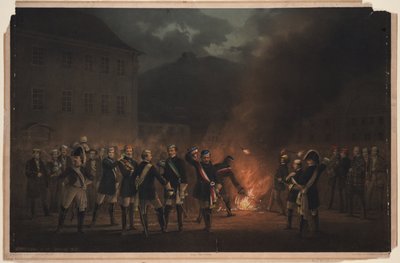 Procession aux flambeaux à Heidelberg le 30 janvier 1857 - Theodor Verhas