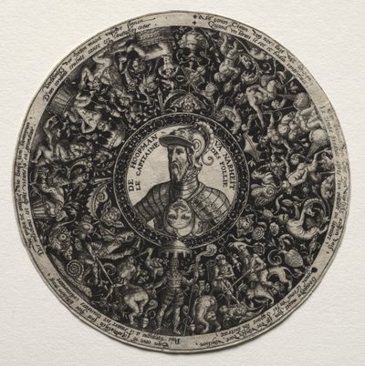 Conception pour un plat avec médaillons - Theodor de Bry