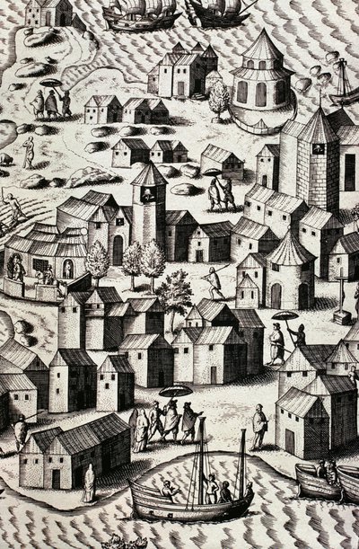 Port de Macao en Chine - Theodor de Bry