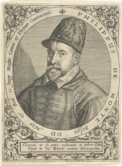 Portrait du compositeur Philippe de Monte - Theodore de Bry